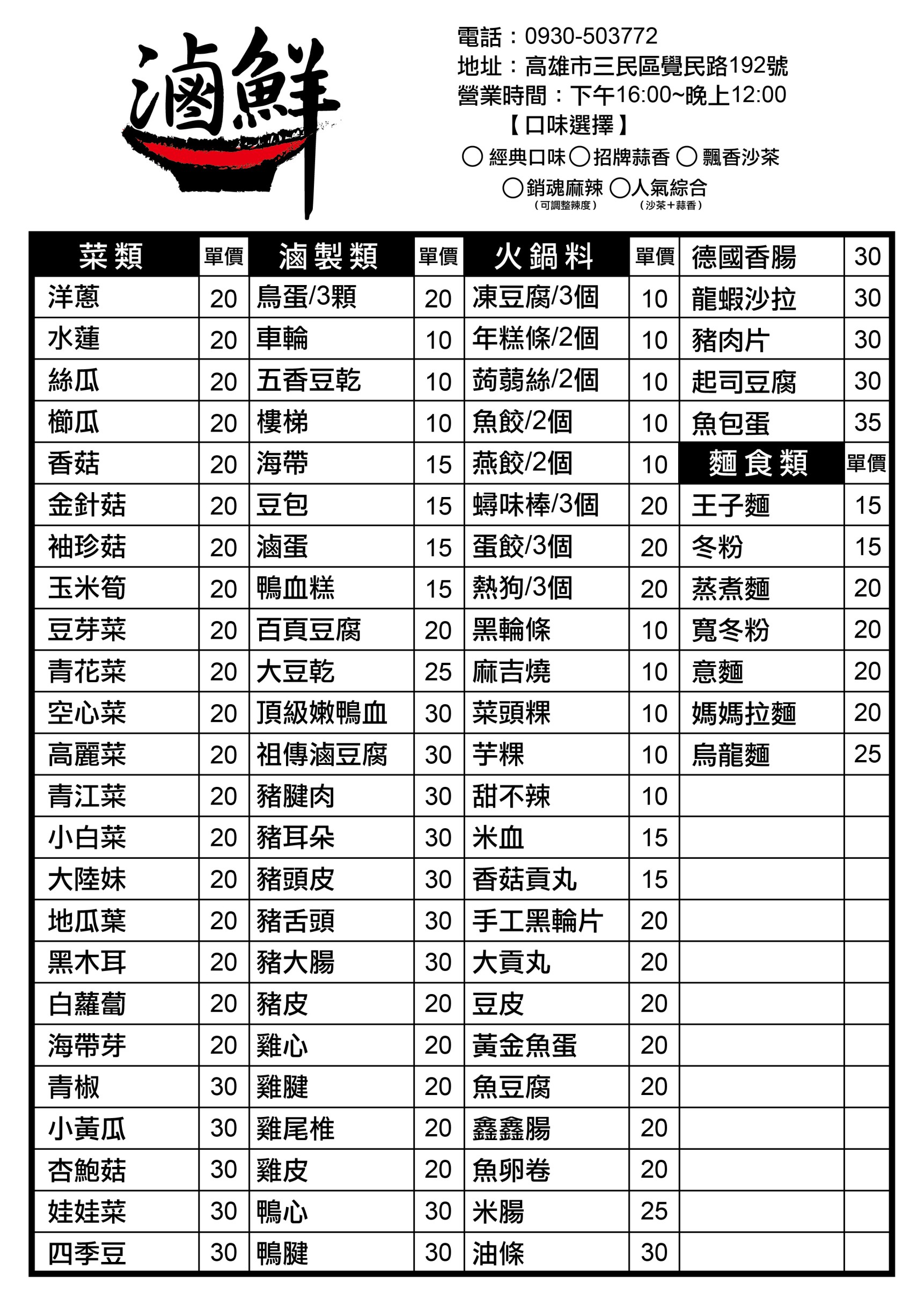 『滷鮮滷味』生意超好！五種口味吃不膩選擇多 @高雄美食底對