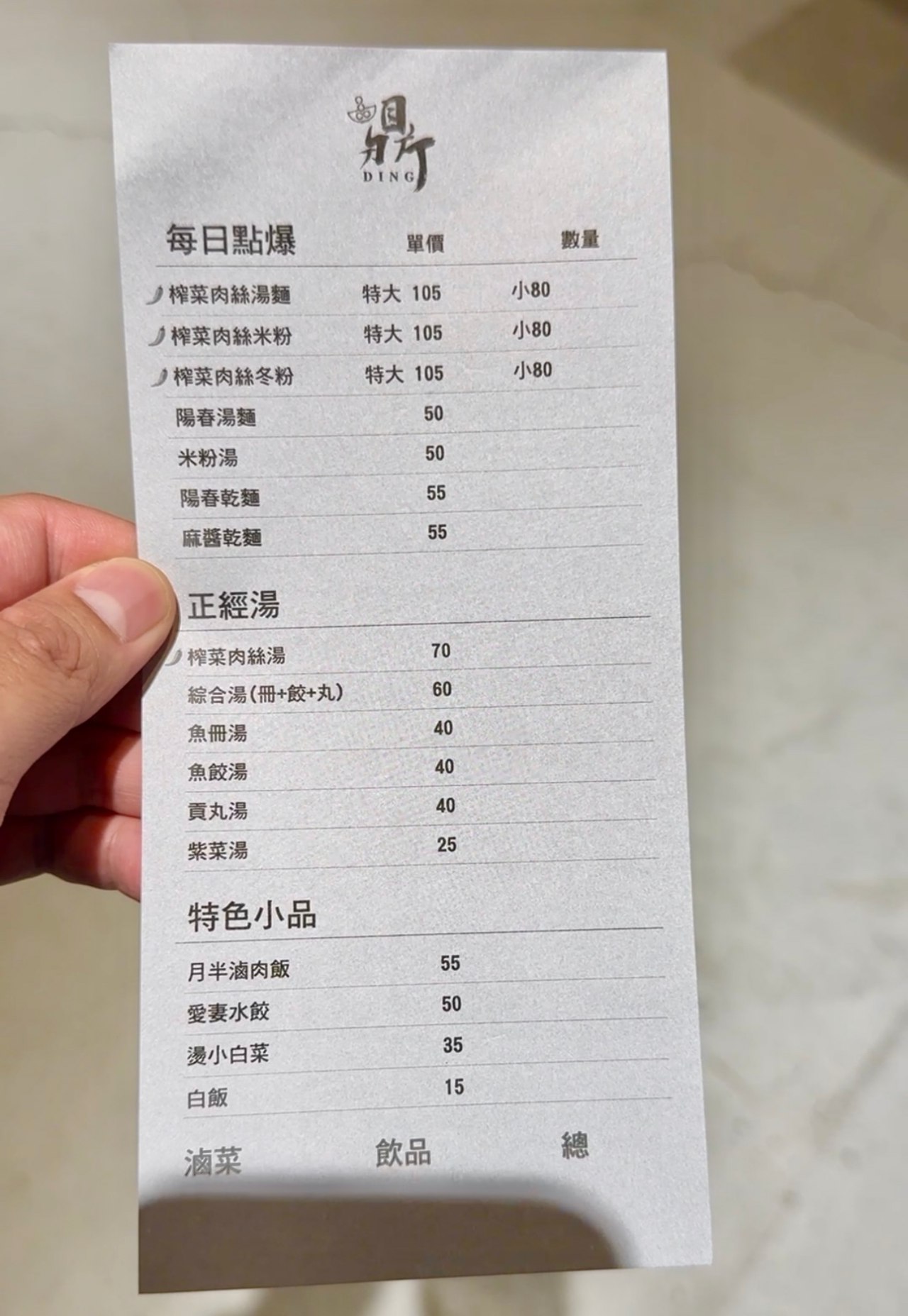 高雄新開 『鼎DING 現炒榨菜肉絲麵』  高雄美術館門市 有菜單 @高雄美食底對