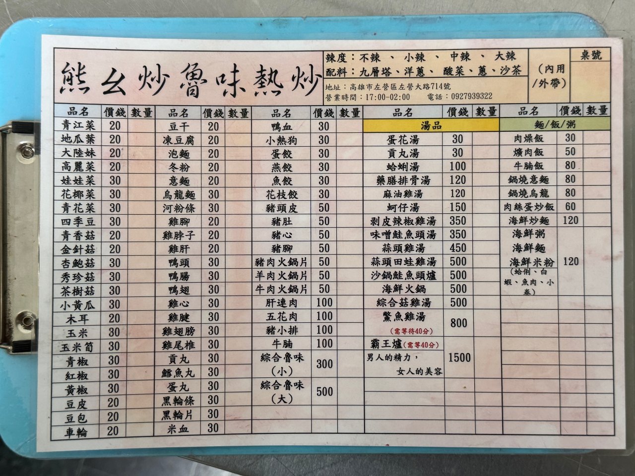 左營宵夜滷味平價百元熱炒『熊ㄠ炒』爆炒滷味炒飯60元 @高雄美食底對