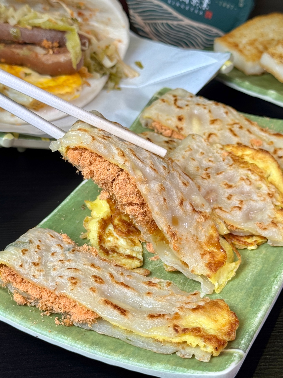 高雄綠色粉漿蛋餅『古味食室』後驛商圈早餐 古早味蛋餅 高雄粉漿蛋餅 @高雄美食底對