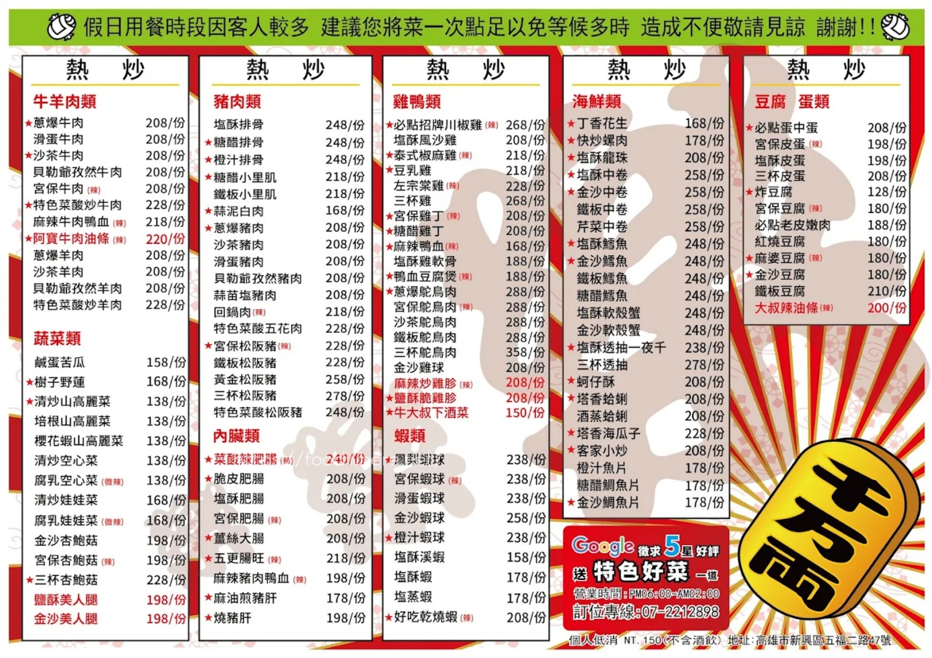 （有菜單）高雄必訪！《新樂園串燒屋》平價串燒熱炒菜色選擇爆多～高雄下班聚餐小酌首選 @高雄美食底對