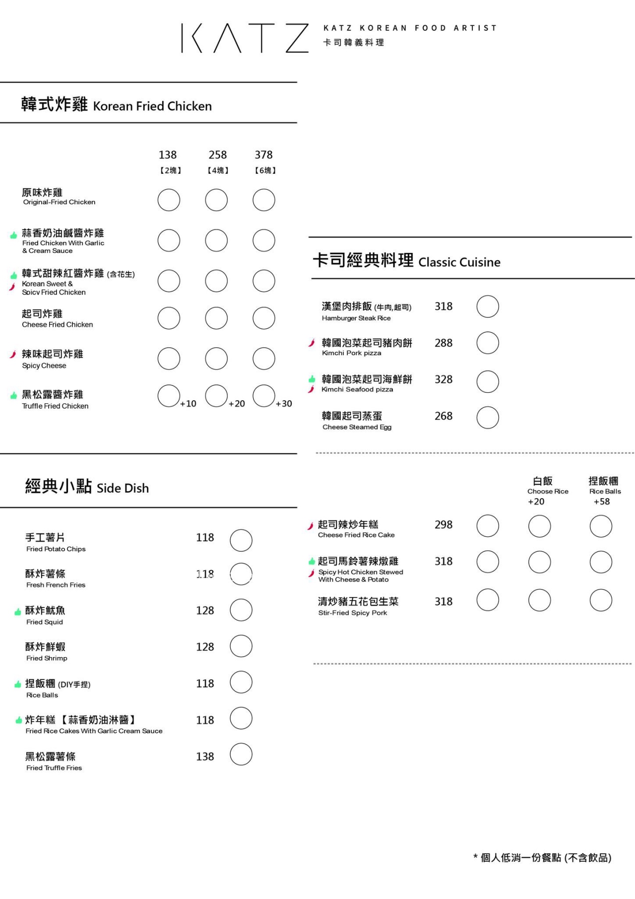 （有放菜單）高雄韓式義式混血餐廳《KATZ卡司》文化中心美食 義大利麵、披薩、炸雞都很好吃 @高雄美食底對
