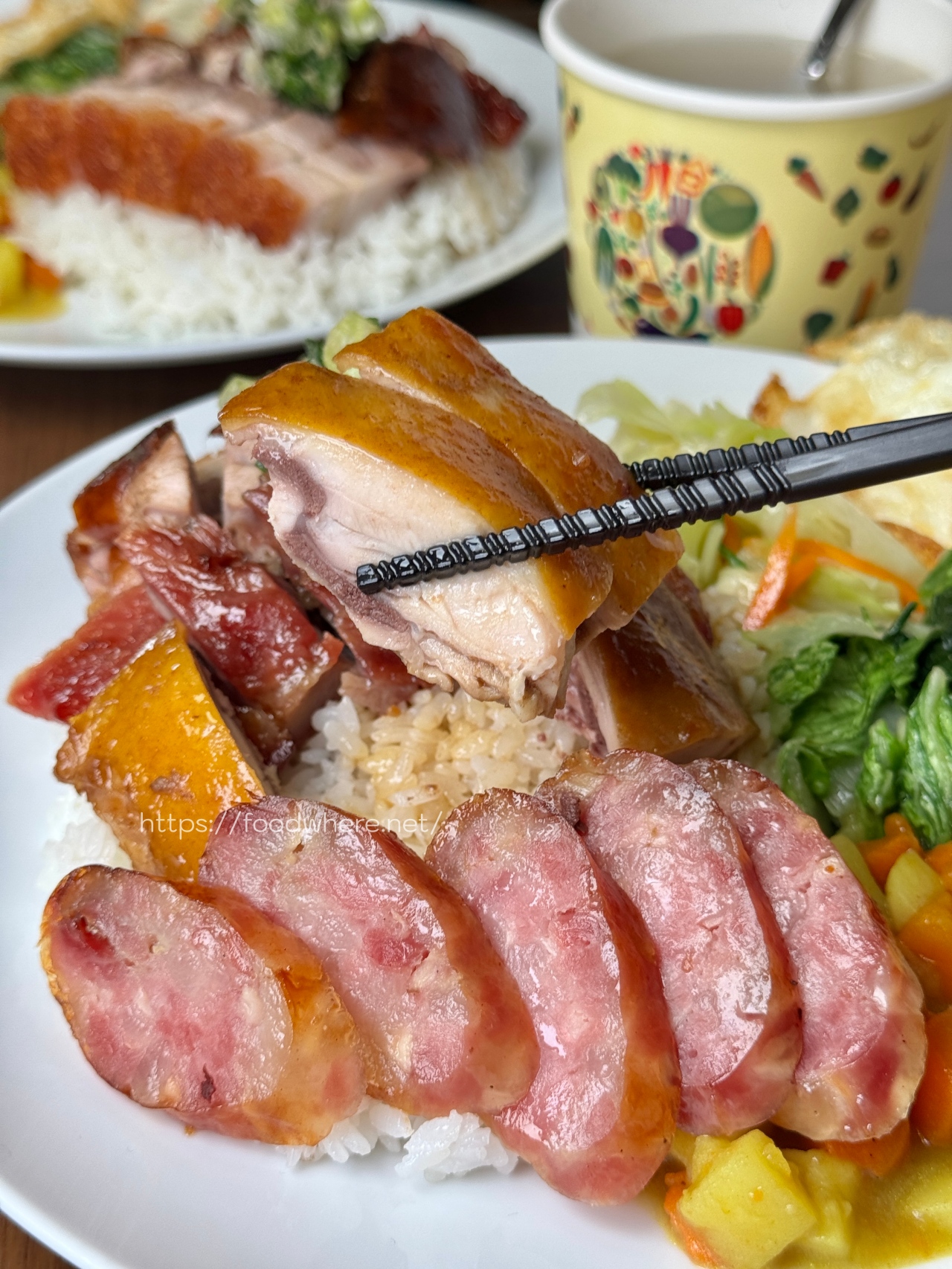 高雄必吃金牌五寶飯《香港尖沙咀燒臘便當》燒腩、叉燒、燒鴨、油雞、香腸一次滿足！ @高雄美食底對