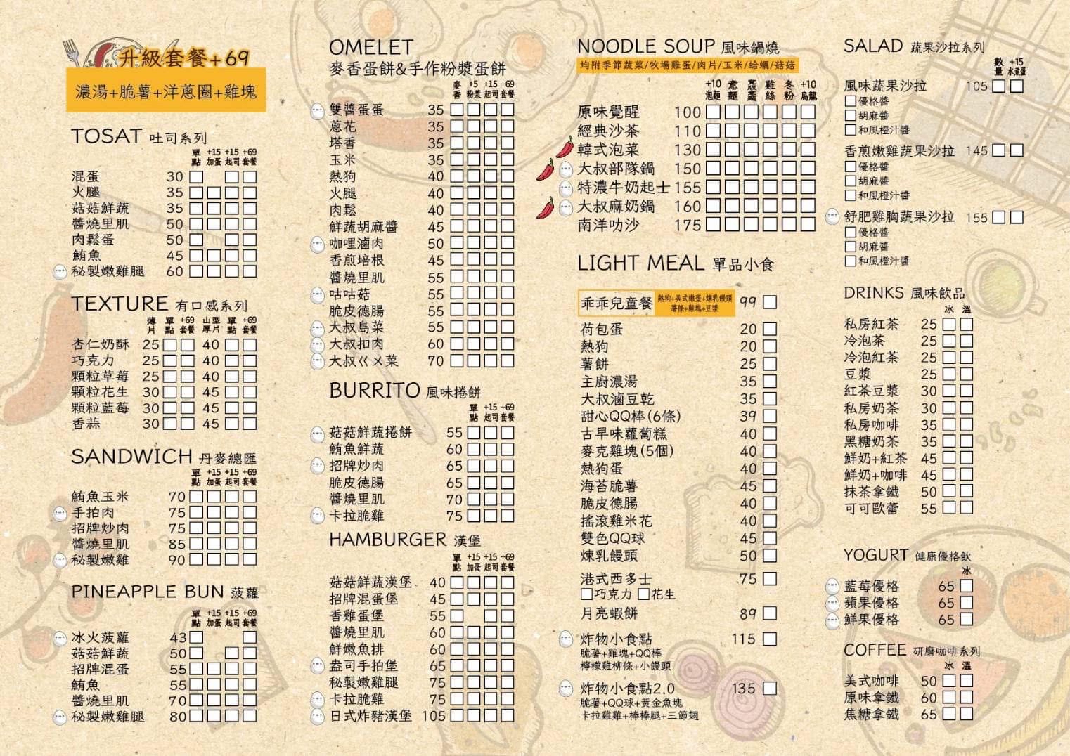 （有放菜單）五甲鳳山早餐推薦《三個蛋早午餐》這家早午餐竟然把梅乾扣肉夾進蛋餅！還有69元超佛心套餐！ @高雄美食底對