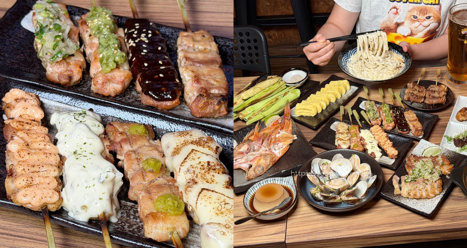 (有放菜單)高雄新興美食《食之八酒居酒屋》七賢路上超人氣口袋名單！平價爆汁雞肉串多達8種口味，必點香濃黑松露奶油烏龍麵 @高雄美食底對